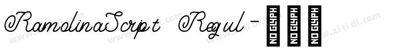 RamolinaScript Regul字体转换